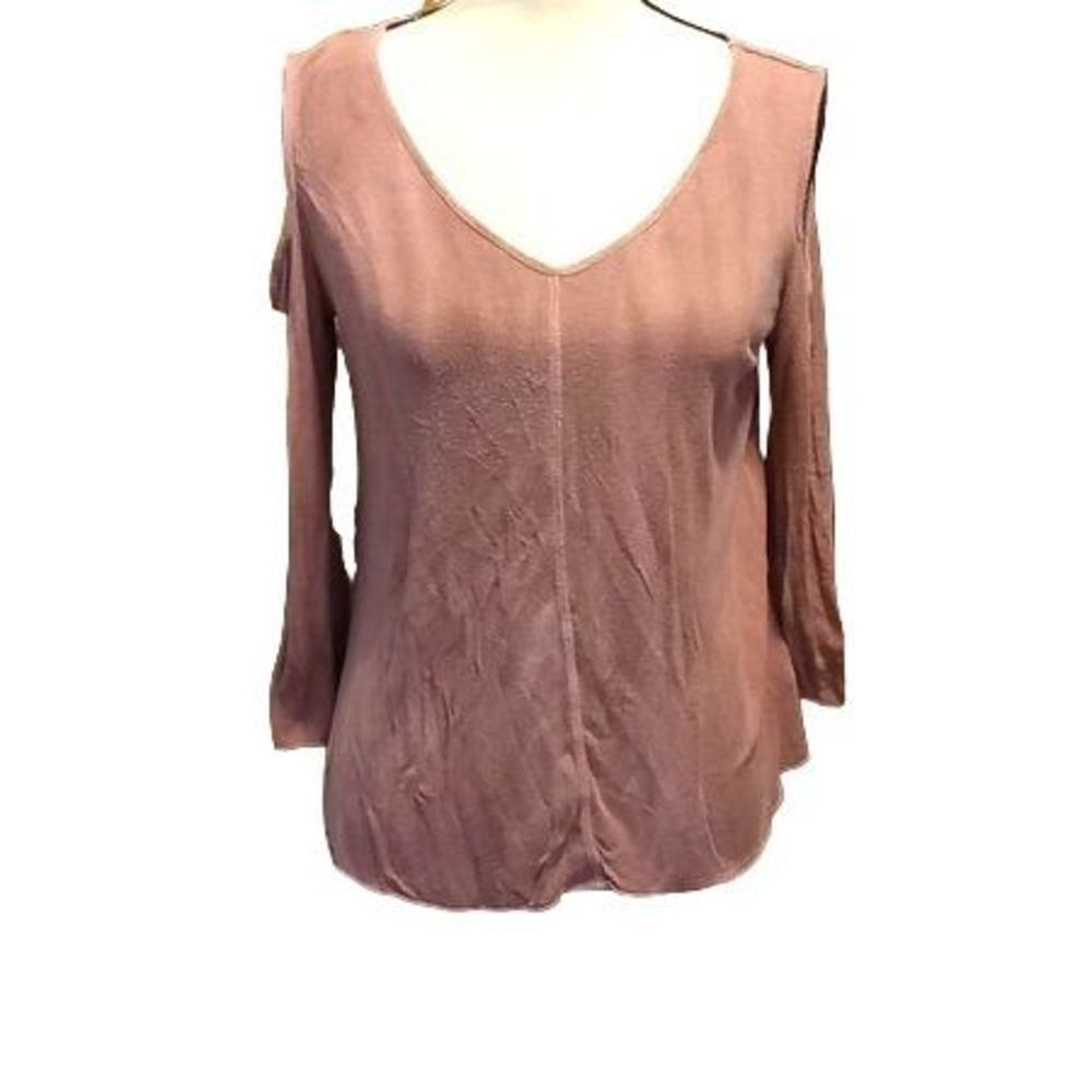 Thyme & Honey Open Shoulder Dusky Rose Top Women's‎ Size Medium